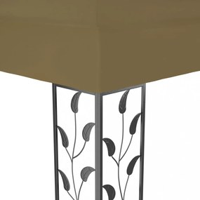 tópszínű dupla tetős pavilon 3 x 4 m 180 g/m²