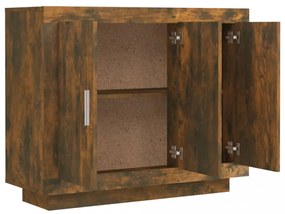 füstös tölgy színű szerelt fa tálalószekrény 92x35x75 cm