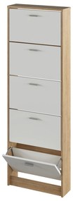 Cipőtároló (cipősszekrény) Mobby  15 (szonoma tölgy + fehér). 1065339