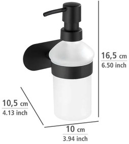 Matt fekete öntapadós rozsdamentes acél fürdőszobai kiegészítő szett Orea – Wenko