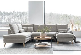 Bézs kinyitható sarokkanapé (bal oldali-U alakú) Charming Charlie – Miuform