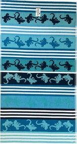 CRAZY GEKKO Strandtörölköző türkiz 165x90cm
