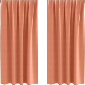 vidaXL Fekete Függöny Gyűrűkkel 2 pcs Terrakotta 175 x 140 cm