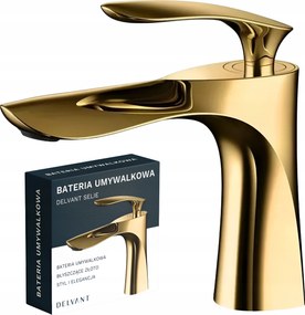 Fürdőszobai Álló Mosdó Csaptelep Pultra Szerelhető Delvant Szelie Alacsony Arany