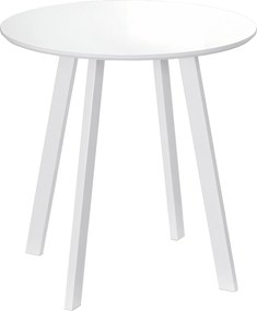 HOMCOM 72 x 72 cm-es Kerek Étkezőasztal 2 Fő Részére Modern Étkezőasztal Kiffűzött Lábakkal Konyhába, Étkezőbe és Nappaliba Fehér | Aosom
