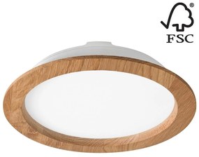 Lamkur LED Beépíthető lámpa WOODY SPOT LED/23,5W/230V 4000K tölgy ø 23,5 cm LA51826