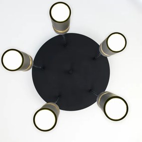 Jupiter 2014 - Csillár zsinóron ALAS 5xGU10/10W/230V fekete/arany