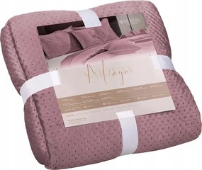 Velúr ágytakaró 140x200 Maya púder sötét geometrikus kereszt