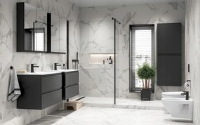 Cersanit Moduo SET, függesztett szekrény 50x40x62 cm + mosogató 50 cm, antracit matt, S801-485-DSM