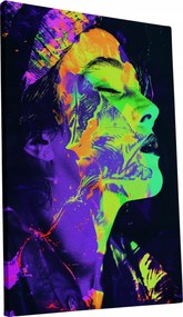 Vászonkép Női portré színekben otthon nappali 60x90