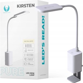 LED-es asztali lámpa 100lm-es asztali klippel állítható semleges fényerő