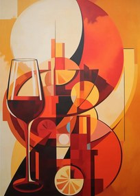 Poszter 50x70cm Esti borozás