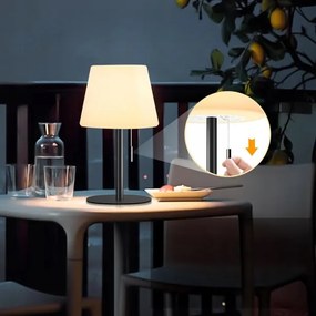 LED fényerőszabályozható napelemes lámpa LED/2W/5V USB 1200 mAh IP44 fehér/fekete