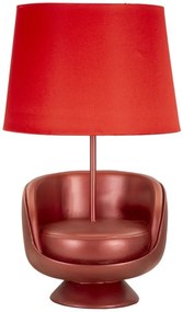 Asztali lámpa midcentury piros ø 26x43cm