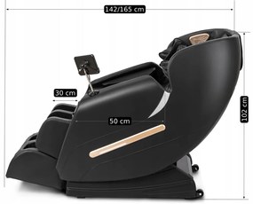 Masszázsfotel Fekete Eco-bőr Kárpittal. VX MAX