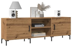 kézműves tölgy színű szerelt fa TV-szekrény 150 x 30 x 50 cm