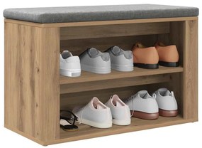 Cipőtartó polcokkal kézműves tölgy 75 x 35 x 45 cm Faanyag