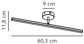 Nordlux - LED fürdőszobai tükörvilágítás IP44, 7,2W, 230V, 60 cm, fehér