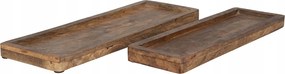Konyhai Tálca Fa Torta Patera Boho Otthoni Nappali Szett 2db-os