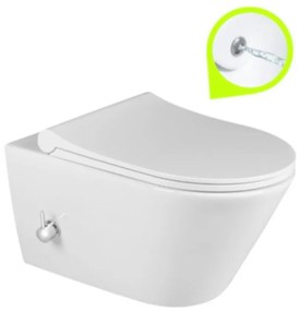 Sanovit AVVA fali WC - BEÉPÍTETT bidé funkcióval - rimless - perem nélküli - mély öblítésű - 53 cm