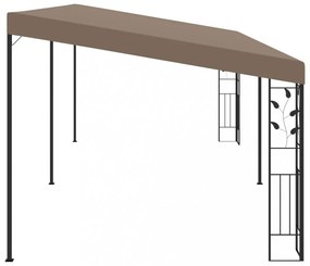 vidaXL tópszínű falra szerelhető pavilon 6 x 3 x 2,5 m