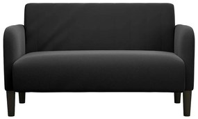 fekete bársony loveseat kanapé 109 cm