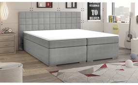Boxspring ágy, 180x200, szürke, NAPOLI KOMFORT