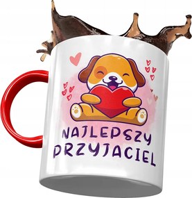 Piros Kutyás Bögre Cuki Ajándék Nyomtatott Fotóval