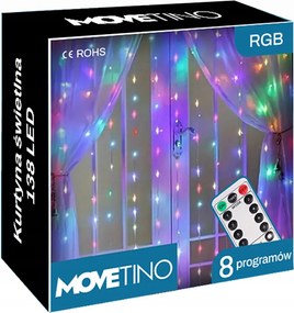 Fényfüggöny 300LED Karácsonyfa Lámpa Girland Távirányító Multi 3x3m Hosszú