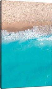 Vászonkép Víz Hullámok Tengerpart Homok 70x120 cm Ideális ajándék