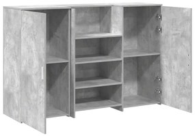 recepciós pult betonszürke 155x50x103,5 cm szerelt fa