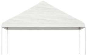 fehér polietilén pavilon tetővel 15,61 x 5,88 x 3,75 m
