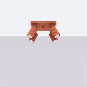 Sollux SL.1640 - Spotlámpa KARBON 4xGU10/10W/230V piros