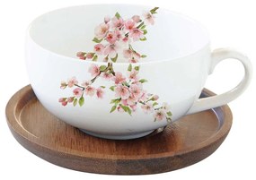 Porcelán teáscsésze akácfa aljjal - Sakura