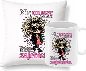 Párna Bögre Szett Barátnőnek Nem Kell Kedvesnek Lennem Ajándék Nőknek