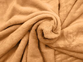 VIOLET barna-narancssárga mikroplüss pléd, 200x230 cm