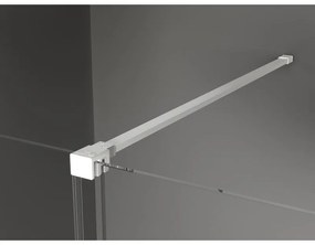 Mexen Velar, nyitható tolóajtó 160x200 cm, 8 mm átlátszó üveg, fehér profil, 871-160-000-01-20