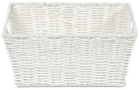 Tömörítő fonott kosár 31 x 24 x 14 cm, fehér
