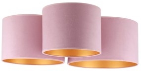 Duolla - Mennyezeti lámpa ROLLER TRIO 3xE27/60W/230V rózsaszín