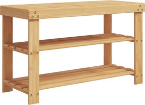 vidaXL 3 szintes bambusz cipőtartó 70 x 27,5 x 45 cm
