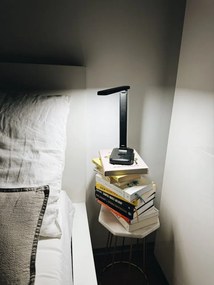 LED asztali lámpa állítható karral és telefontartóval