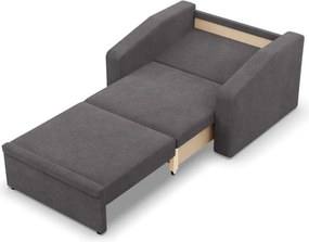 Vertico fekvőfotel, 80 cm széles, kordbársony, szürke