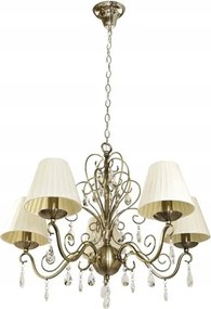 Függő lámpa Jazz 4920/5 krémszínű pliszírozott lámpabúra