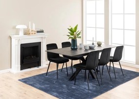 Heaven étkezőasztal,bővíthető, fekete, 168/210 cm