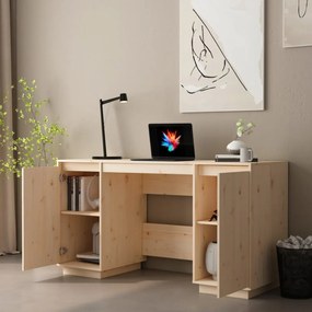 tömör fenyőfa íróasztal 140 x 50 x 75 cm