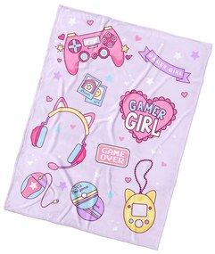BedTex Gamer Girl gyermek takaró, 130 x 170 cm