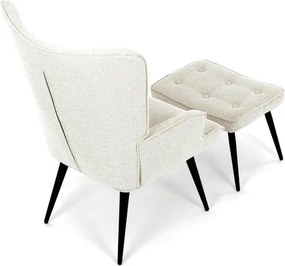 Relaxációs fotel, bézs, bársony kárpit, AK-303 CRM2