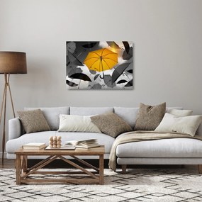 Egy sárga esernyő képe (üvegen) (70x50 cm)