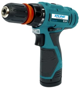 XTLINE Akkus fúrógép 10,8 V, 25 Nm + 2 db 2.0 Ah akkumulátor + tartozékok 13 db alkatrész