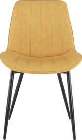 Szék, ekobőr sárga/fekete, HAZAL